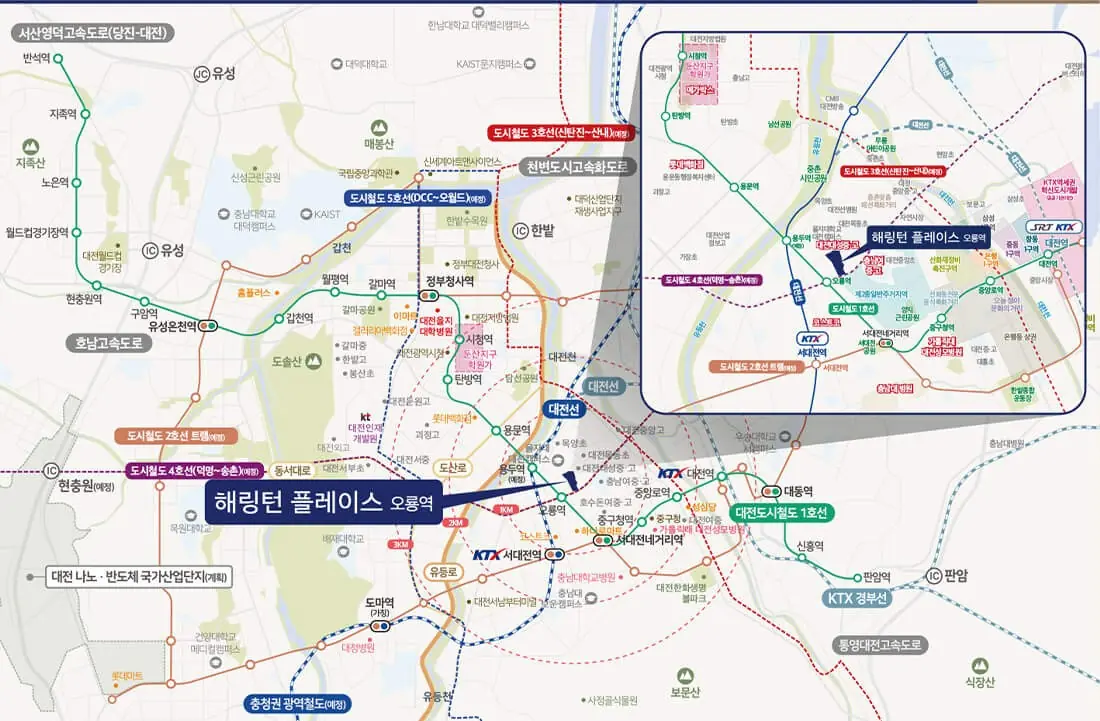 해링턴 플레이스 오룡역 입지환경 소개 및 상세 위치도